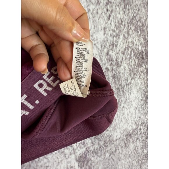 Under Armour Sports Bra Womens M Burgandy Project Rock Armour Mid Crossback Bull - Picture 5 of 9